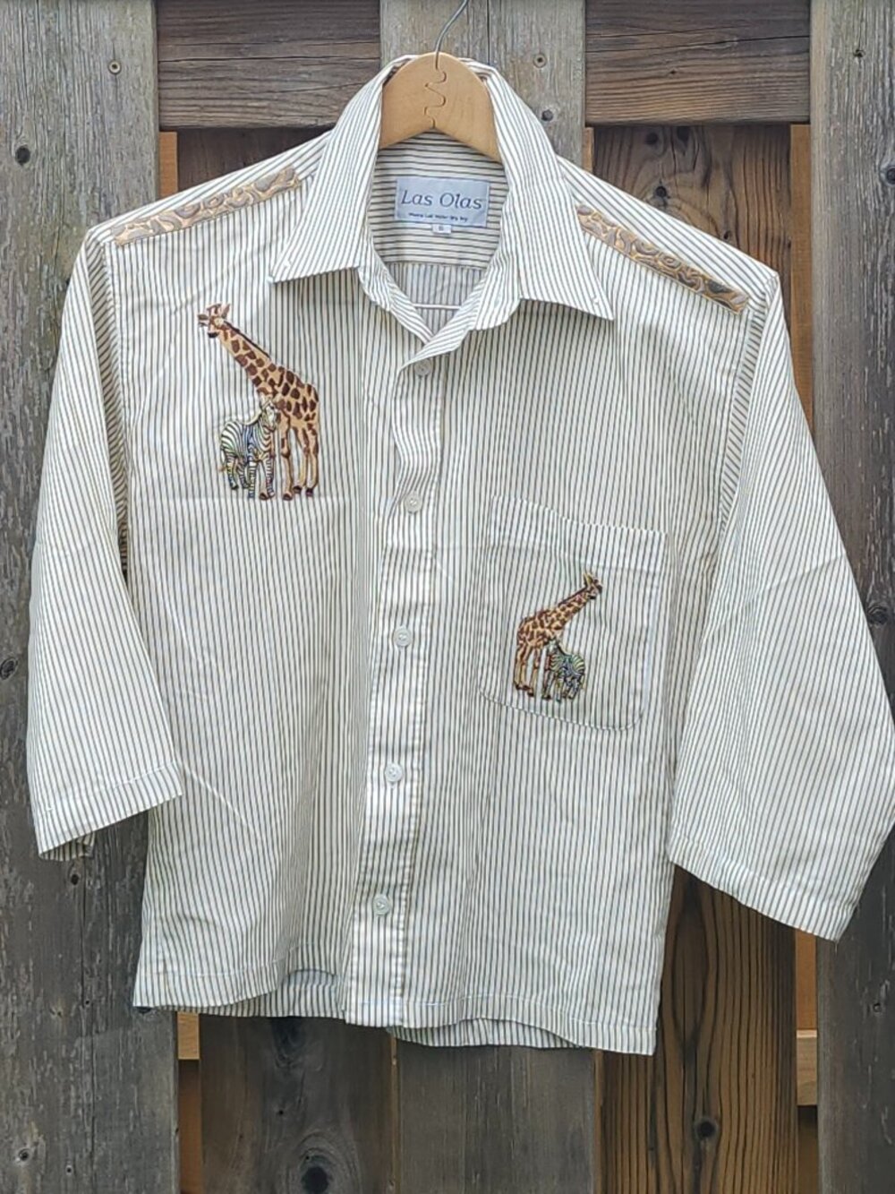 VINTAGE LAS OLAS Safari Blouse Woman's Size Small